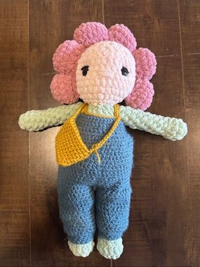 Handmade Knitted Flower Doll
